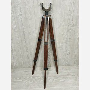 Vintage wooden metal telescope stand decoration diy project adjustable